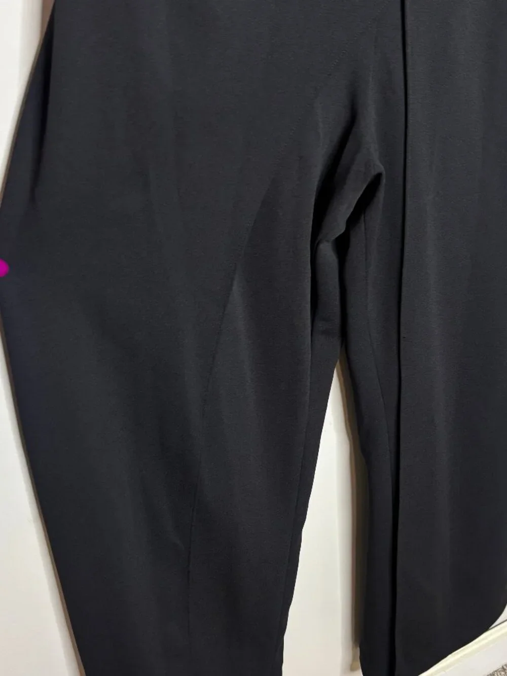 NWT Adrianna Papell Black Melania One Shoulder Crepe Jumpsuit Size 4P 4 Petite - Picture 7 of 8